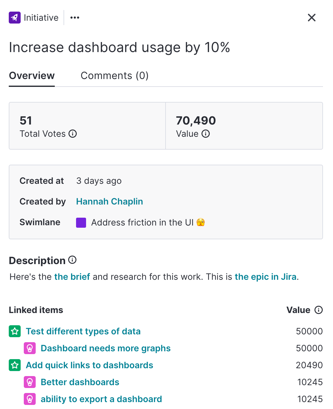 Pendo Feedback: Roadmap Data