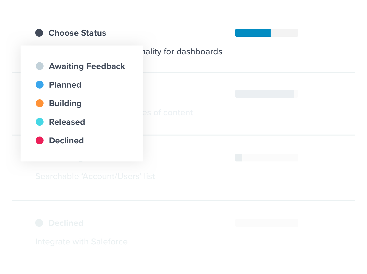 Pendo Feedback Feature Statuses Overview Pendo Feedback Feature Statuses Overview