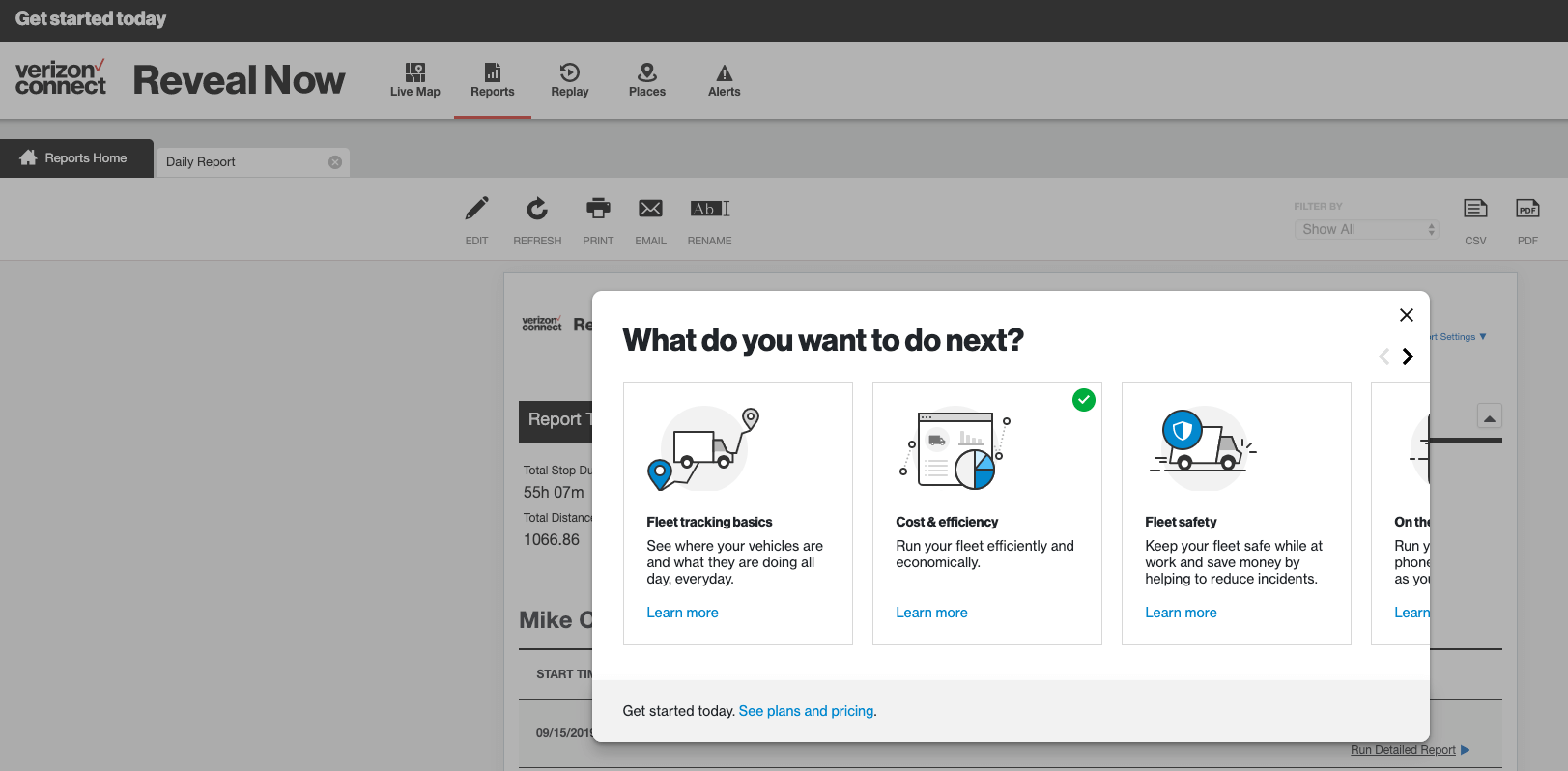 Pendo-Anleitung: Verizon Connect