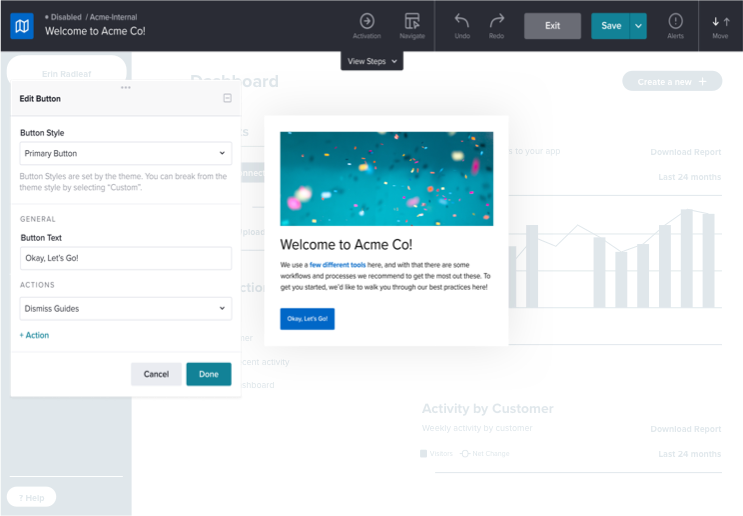 Pendo Adopt guide creation Pendo Adopt guide creation