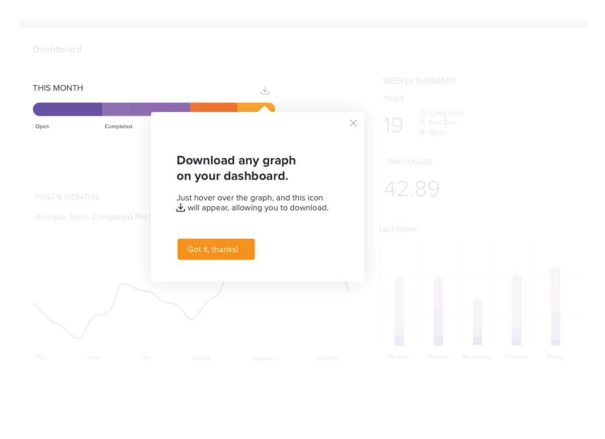 The path to product adoption: Tooltip guide example