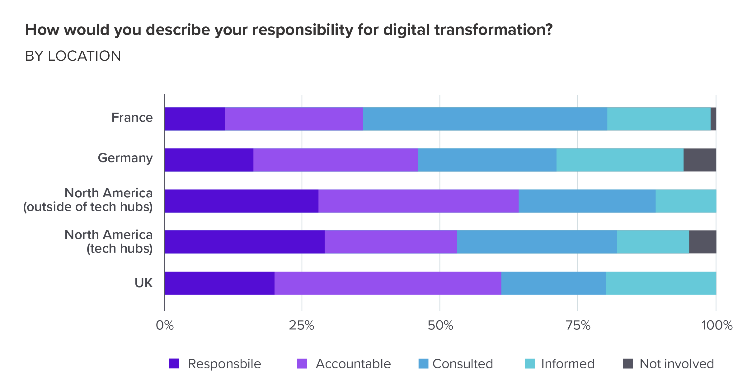 How would you describe your responsibility for digital transformation? By location