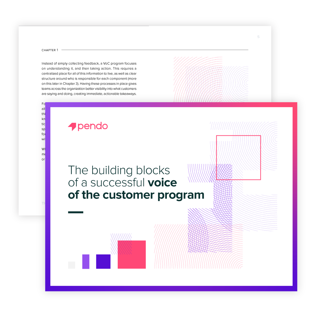 Pendo E-book: The building blocks of a successful voice of the customer program // Start reading