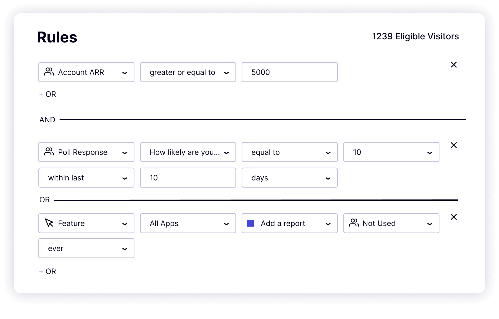 Build precise segments in Pendo based on any behavioral, demographic, or customer attributes