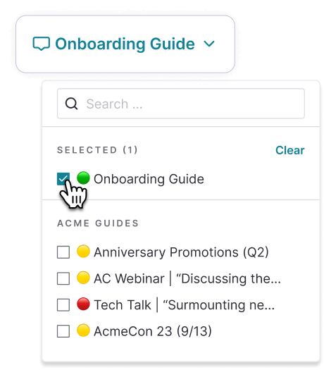 Session replay - guide filtering