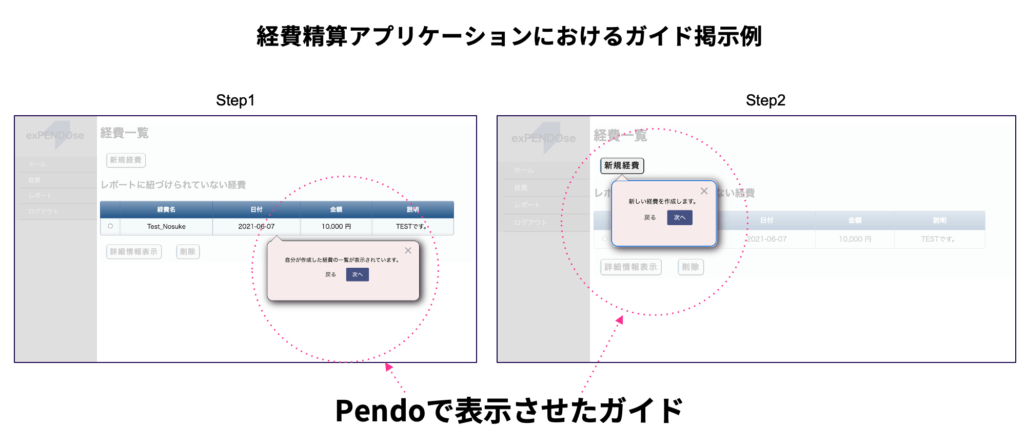 Pendoアプリ内ガイド