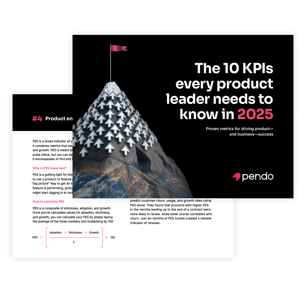 Pendo ebook: The 10 KPIs every product leader needs to know in 2025