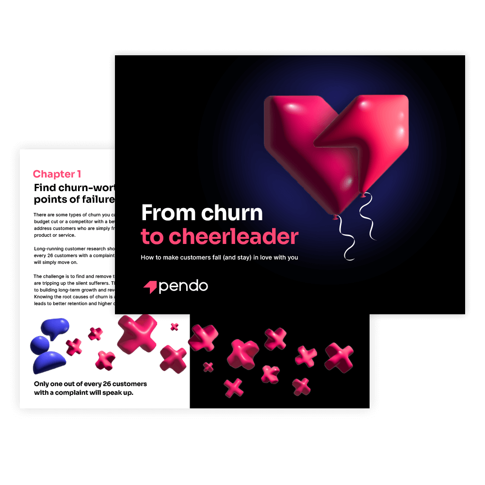 Pendo ebook: From churn to cheerleader